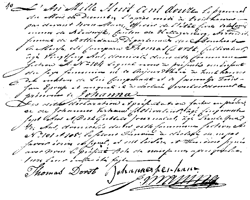 18121201 geb akte 40 Johanna dv T Dorst - J v Gogh